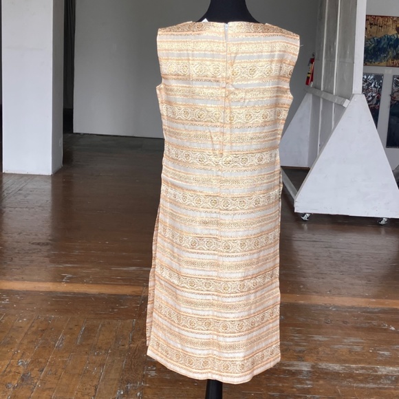 Custom made gold and metallic gold thread tunic top - Picture 3 of 11